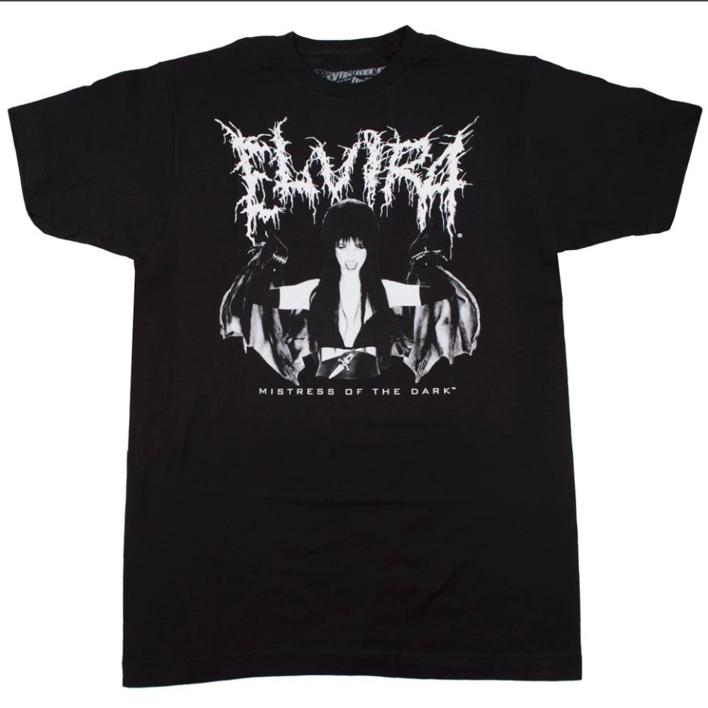 Elvira Licensed Black Metal Mens Tee S-M-L-XL-2XL-3XL NWT